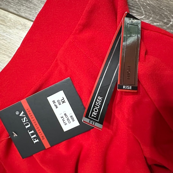 🛍️NWT Fit USA Trouser fit high rise stretch pull up pants size XL - Picture 11 of 12